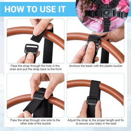 YANINEE 5 Point Adjustable Seat Belt for Pushchairs Tripp Trapp Strap High Chair