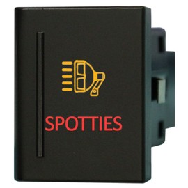 12V 3A ON/OFF Push button Switch SPOTTIES FOR Volkswagen VW Amarok LOWER PANEL LEFT SIDE Dual LED in AMBER RED