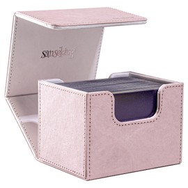 Sanseking Card Deck Box for MTG Commander Deck Box Fits 100+ Individually Shrink-Wrapped Cards, DuPont Tyvek Card Box, Magic Card Boxes for MTG TCG CCG (Horizontal, Pink)