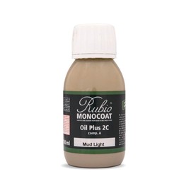 Rubio Monocoat Wood Stain & Finish Sample - Mud Light | Oil Plus Part A | Quick-Dry, Eco-Friendly Linseed Wood Oil for Indoor Use | Ideal for Sampling Oil Plus 2C & Touch Ups | 100 mL