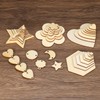 PATIKIL 60mm Wooden Flowers, 50 Pack Unfinished Wood Flowers Blank
