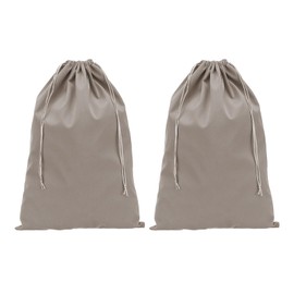 PATIKIL Schuh-Staubbeutel, 2er-Pack Staubtuch Doppelschuhtasche aus Flanell mit Zugverschluss Waschbare atmungsaktive Reiseschuhtaschen für die Aufbewahrung von zu Hause, Grau