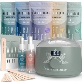 Super Saver Wax Kit by Tress Wellness | Armpit, Face, Brazilian & Bikini Waxing | All-in-One Hair Removal Waxing Kit - Sensitive Skin Body Care for:_PASTEL - Pink