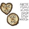 Tim Holtz Wood Slice & Alphabet Sizzix Thinlits Thin Metal