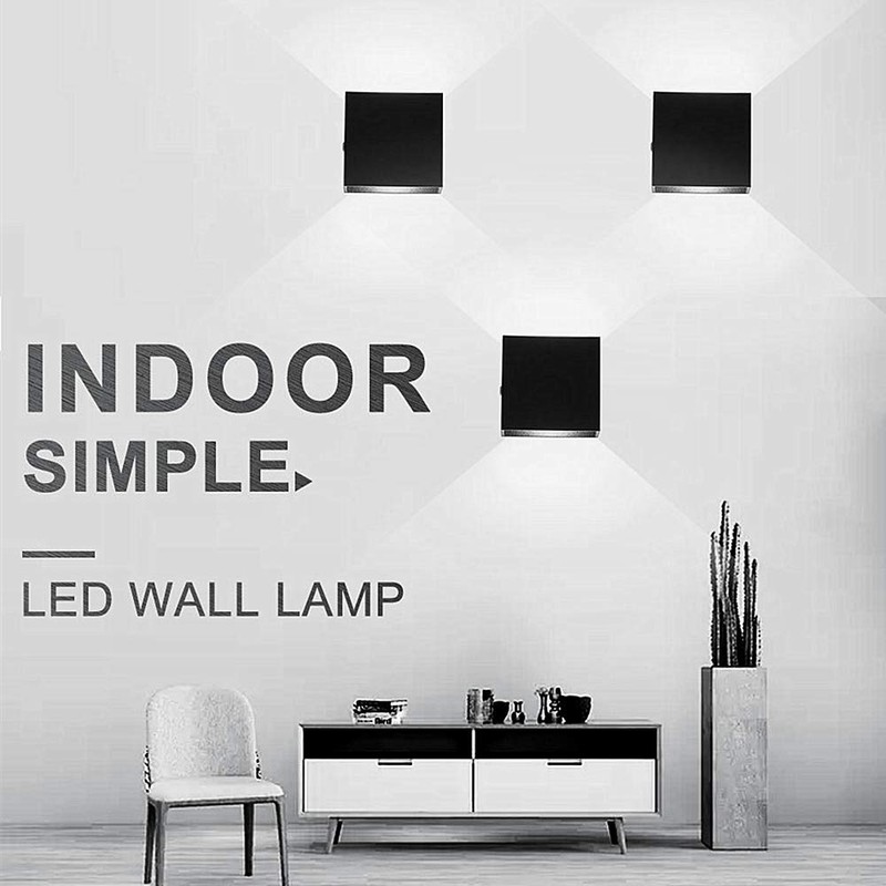 2 Pack LED Wall Sconce Mini 10W Hardwired, Lightess Modern