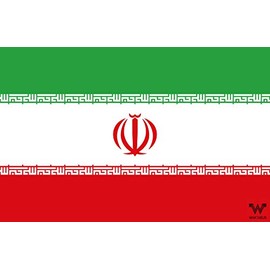 WHATABUS Iran Flag Sticker, Country Flag Sticker, 8.5 x 5.5 cm