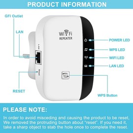 2025 Newest WiFi Booster, WiFi Extender, WiFi Repeater, Covers Up to 3750 Sq.ft and 45 Devices, Internet Booster - with Ethernet Port, Quick Setup, Home Wireless Signal Booster -White