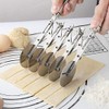 5 Wheel Pastry Cutter with Handle set of 2 Stainless