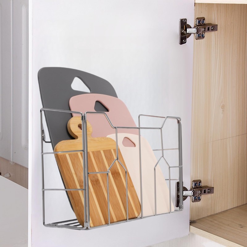 Cididu Kitchen Wrap Organizer Rack Wall Mount, Cabinet Door Organizer