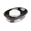 InterDesign 68822EJ Soap Dish Holder Tray, York, Black, Chrome