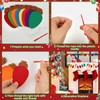 4Pcs Felt Christmas Light Bulbs Garland Colorful Holiday Banner Decor