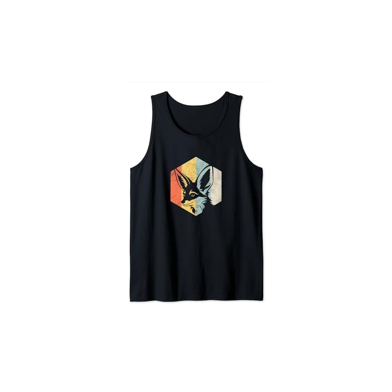 Minimalist Retro Fennec Fox Tank Top