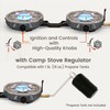 Cofiyard 20,000 BTUs 2 Burner Propane Camping Stove, Portable Folding