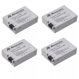 For Canon LP-E8 LC-E8 Battery  for Canon LP-E8 Rebel T2i T3i T4i T5i 550D 600D - 4x battery only