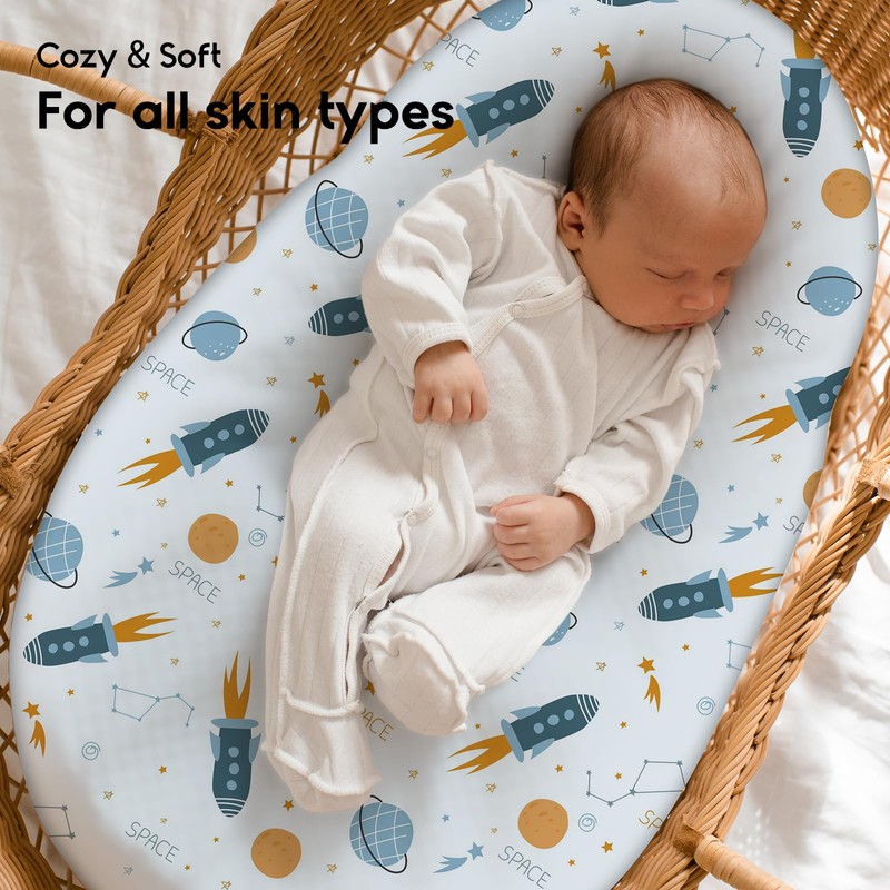 Yoofoss Cot Bed Sheets 81 x 41 cm Fitted Super