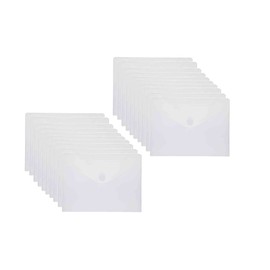 YESSART Sobres de plástico transparente de 9 x 7 pulgadas, calcomanías de recibo, paquete de 20 unidades