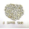Aliotech 100Pcs 0.6inch Natural Wooden Letters for DIY Crafts