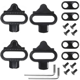 SPD Compatible Bike Pedal Cleats, Bicycle Cleats Set, SPD Cleat Compatible with SPD SM-SH51, Pedal Plates Bicycle Accessories Set, Bike Bicycle Shoe Plate Set, for Men & Women Mountain Bike Shoes