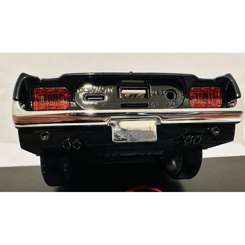 Hooked Ford Mustang 1967 Black Speaker BT Indoor/Outdoor Portable USB