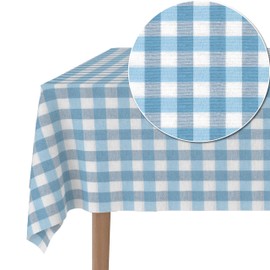 Martina Home Vichy Tablecloth Teflon Coated Blue 240 x 140 cm