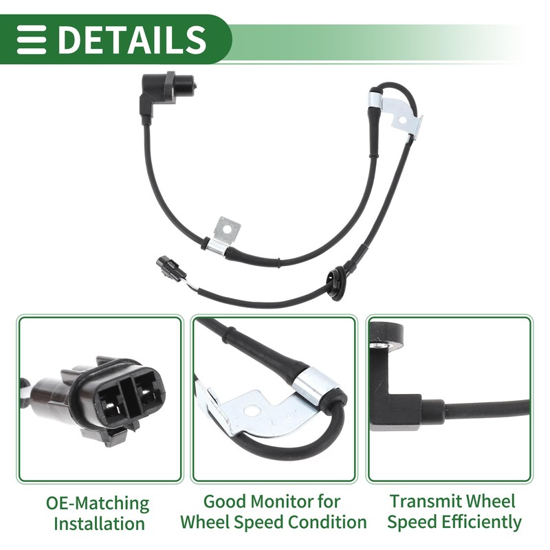 Motoforti ABS Wheel Speed Sensor ABS Sensor Anti-lock Braking System