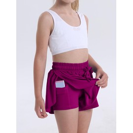 Pantalones cortos holgados para adolescentes y niñas, pantalones cortos deportivos para motociclistas, pantalones cortos de mariposa para jóvenes, Pitaya, 3X-Small