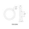 WAC Lighting FM-05RN-935-WT Round Energy Star LED Flush Mount, 5