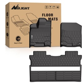 Nilight TPE Floor Mats for Honda Ridgeline Crew Cab 2017 2018 2019 2020 2021 2022 2023,All Weather Custom Fit Heavy Duty Floor Liners