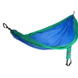 ENO Singlenest Hammock Royal Emerald Soft Breathable Fabric 70 Denier High Tenacity Nylon Taffeta Heavy Duty Triple Stitched Fast Dry Compression Stuffsack Aluminium Wiregate Carabiners Weight 454 g
