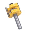 2Pcs Tongue Groove Router Bit T Shape 3 Teeth 1