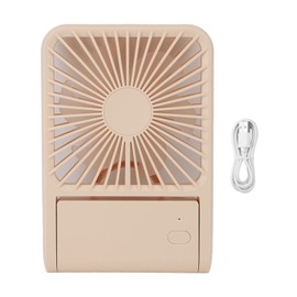 Portable Air Conditioner Fan Strong Wind Silent Operation Ultra Slim USB Desk Cooling Fan for Household Office Yellow