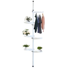 lkoewqzamx Plant Holder Pole, Tension Rod Rack Stands, Plant Decorative Display Rack, Floor to Ceiling, 7-Layer Flower Display Stand for Displaying Flowers and Potted
