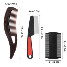 3 Pcs Dandruff Comb Fine Tooth Hollow Hair Scalp Sweep Brush Remover Tools for Women Men Massage Care Dirt Removal Comb Psoriasis Lice (Large, count, 3)