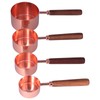 4Pcs Measuring Cups and Spoons Set with Copper Plated Handle
