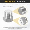 sourcing map 5pcs 304 Stainless Steel Pipe Plug Fitting 1/4"