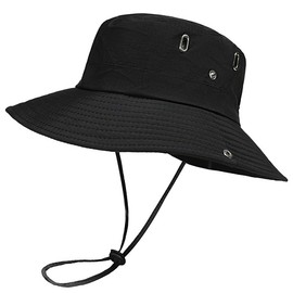 VICUTU Women's Sun Hat, Summer Hat, Fishing Hats, Foldable, Outdoor Hiking Hat, UV, for Beach, Park, Camping, Picnic, Travel, Ac-black, 54-58
