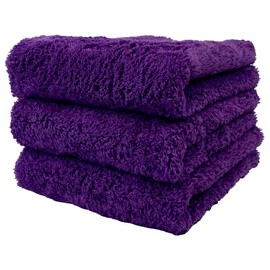 PROJE' Purple Microfiber Towel for Car - Ultra Absorbent - Car Drying, Polishing, Buffing Cloth & Interior Detailing Towel - 500 GSM 16x16in - Auto Detailing Supplies - Pack of 3 Premium Car Care