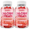 2 Pack Calcium Citrate Gummies 1200 mg, Calcium Supplement for
