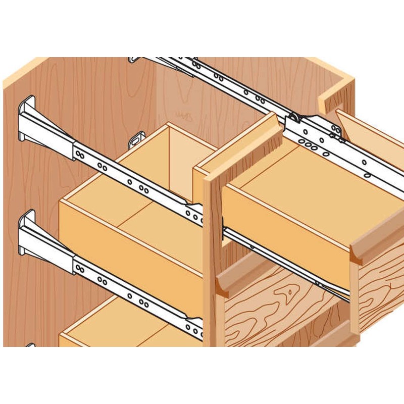 2-Pack White Drawer Slide Rear Socket Blum Euro Cabinet Drawer