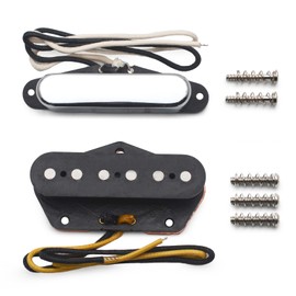 MAXCHEER Alnico 5 Tele Bridge Pickup & Neck Pickup Compatible with Tele Telecaster Style Electric Guitar Parts Replacement