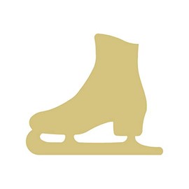 Ice Skate Cutout Unfinished Wood Christmas Holiday Door Hanger Everyday Decor MDF Shape Canvas Style 1