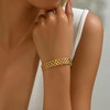 RATVIU Gold Cuff Bracelets for Women 18K Gold Plated Dainty