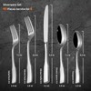 Alata Kate 40-Piece Silverware Set,Service for 8,Stainless Steel Flatware Set,Mirror
