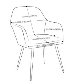 EBETA Set of 2 Swing Chair Covers, Makeup Chair Cover, Jacquard Chair Cover, Chair Covers, Elastic Chair Throws, Covers for Office Chair, Computer Chair, Swivel Chair (Milk White, Pack of 2)