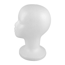 NOLITOY Female Foam Mannequin Head Display Stand for Wigs Hats and Headpieces Versatile DIY Decoration Foam Skull for Home Salon and Travel Use Space Saving Elegant Design