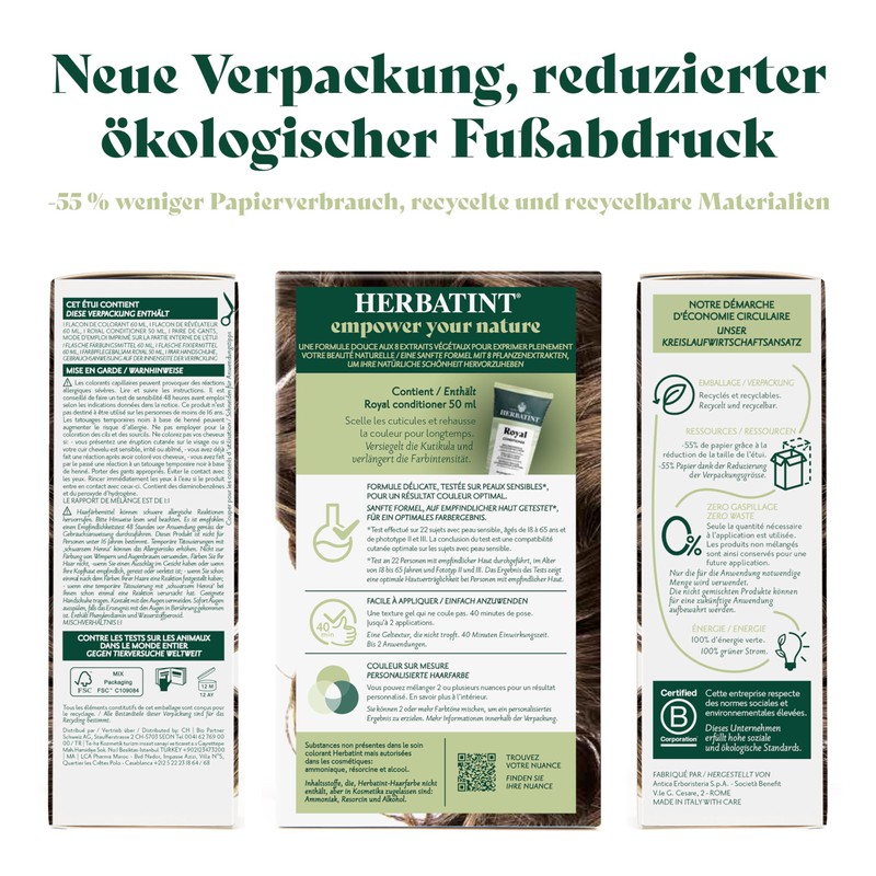 Herbatint Permanent Hair Dye Gel 7D Golden Blonde - 170