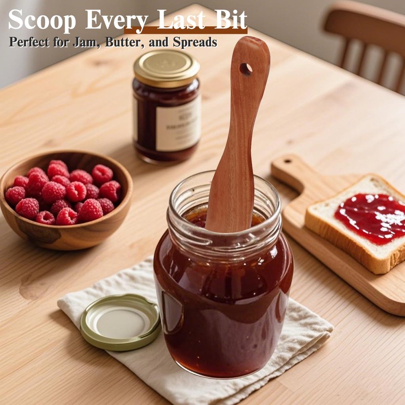 2Pcs Skinny Spurtle for Sourdough Starter, Reaching Bottom of Jars,