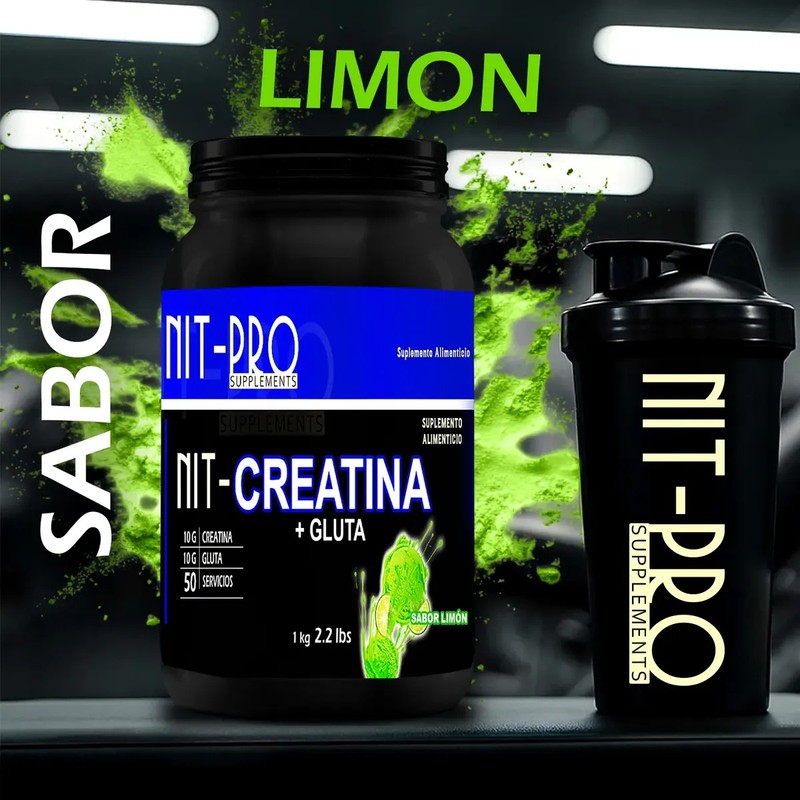 Suplemento Creatina Glutamina Nit-pro 1kg En Polvo Sabores