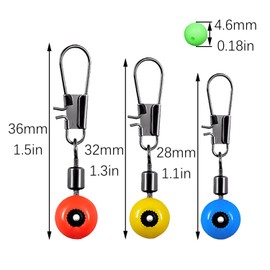 RLECS 240PCS Fishing Line Slider and Luminous Fishing Bead Set Fishing Line Sinking Slide Fishing Float Connector for Quickly Connect or Replace Floats