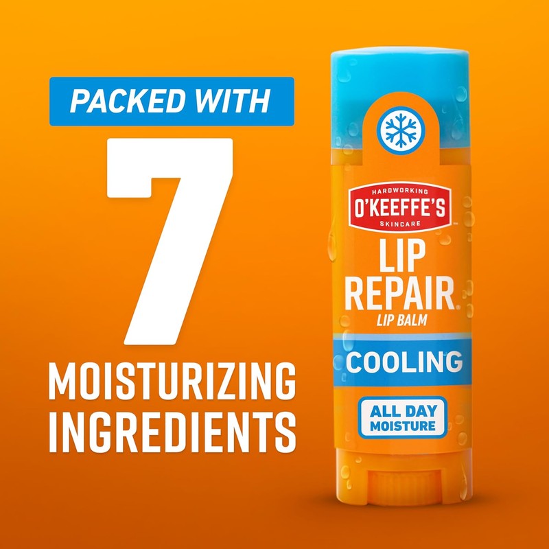 O'Keeffe's Lápiz labial reparador, protector e hidratante, paquete de 4